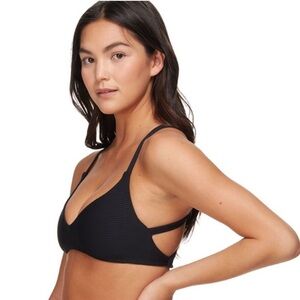 Boys + Arrows Black List Ribbed Dylan Bikini Top
